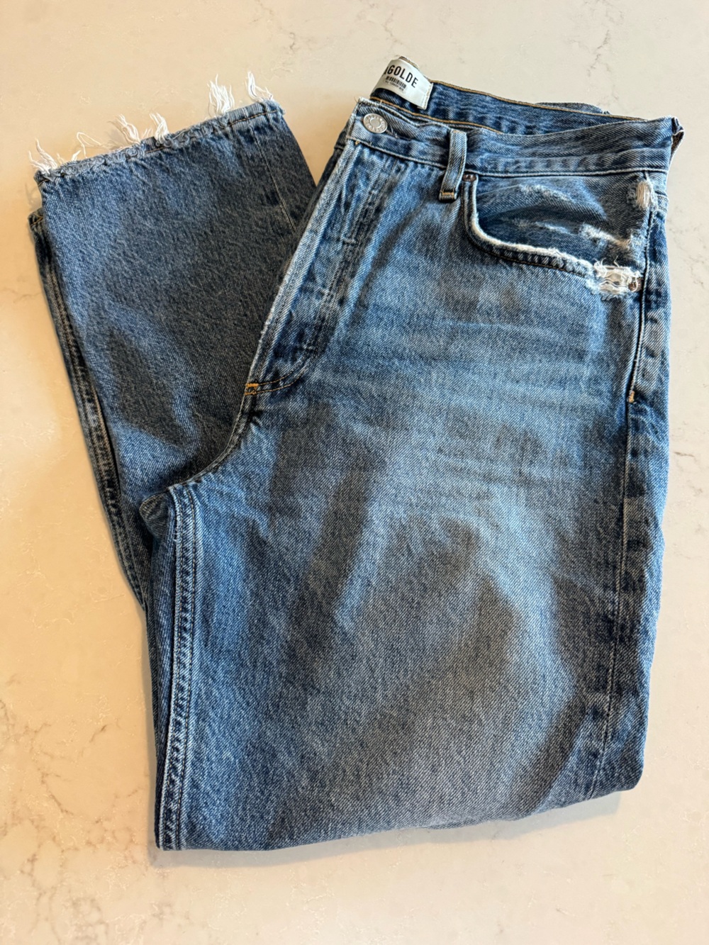 Agolde Women's Riley Cropped Slim Straight Jeans